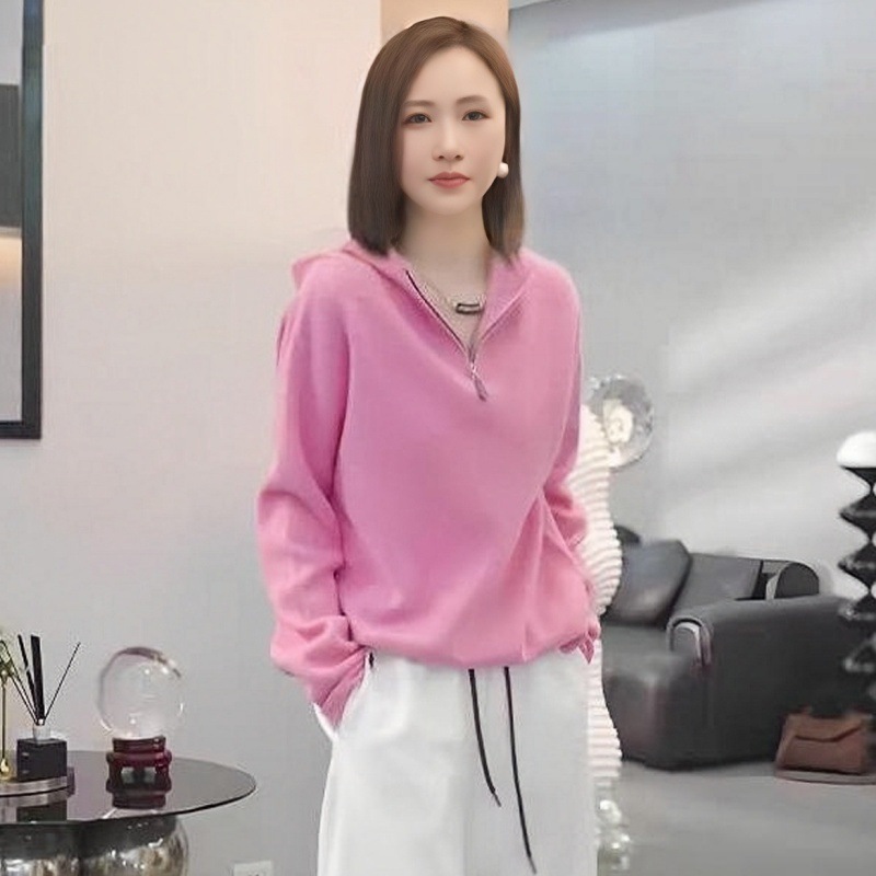 韩版休闲运动套装女春夏季粉色连帽卫衣洋气阔腿裤减龄穿搭两件套|undefined