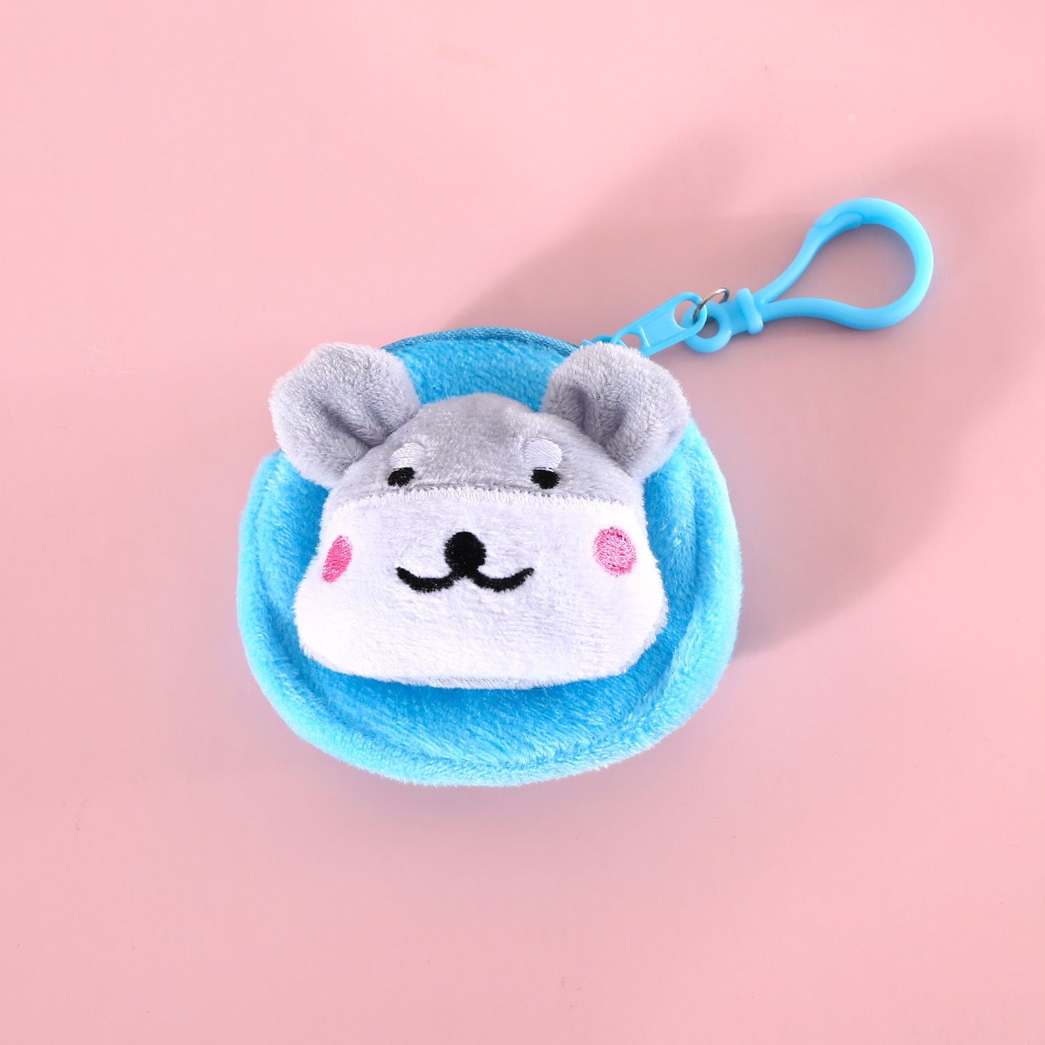 Perro de salida de dibujos animados merienda bolsa de mierda peluche Shiba inu Corgi lindo bolsa pequeña bolsa de almacenamiento llavero