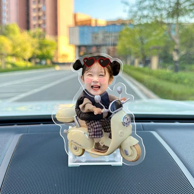 Car ornaments – ornaments solar photo car - vehicle-mounted-solar-battery-dual-use-model-single-person-shaking-head-691-model