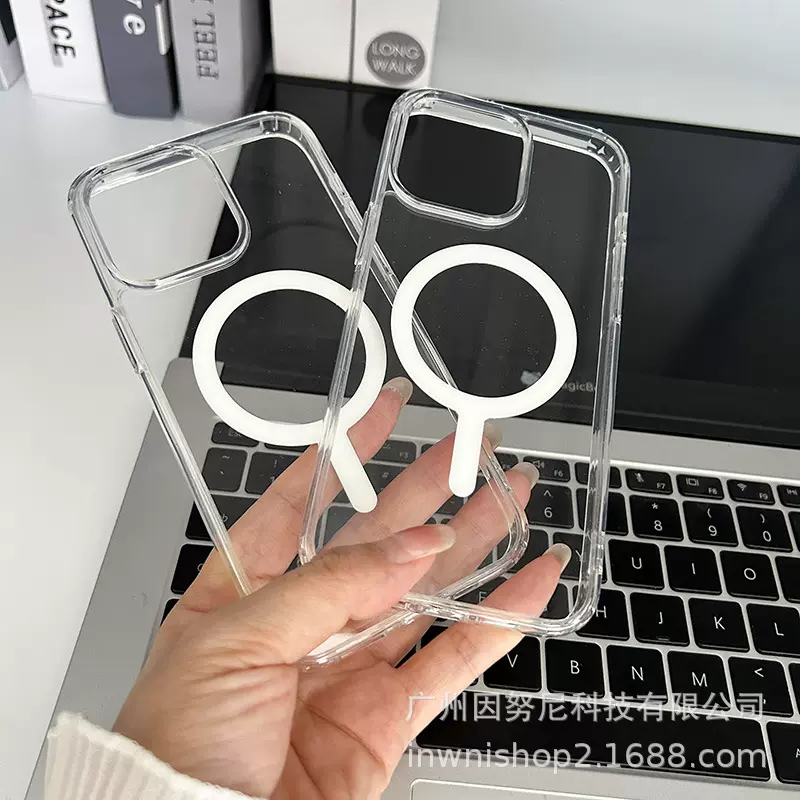 适用苹果iPhone16Promax手机壳magsafe磁吸壳无线充13手机保护套