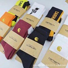 オリジナル外国貿易カーハートカーハートソックス無地刺繍厚みのあるタオル底スポーツハイチューブ作業服トレンディなソックス