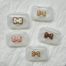 新款DIY简约便携美瞳盒隐形眼镜盒伴侣盒双联盒批发7703