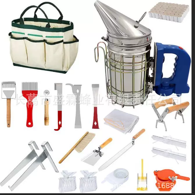 BeeCastle 养蜂用品 20 件养蜂工具套装 附收纳袋,养蜂用品 蜂具