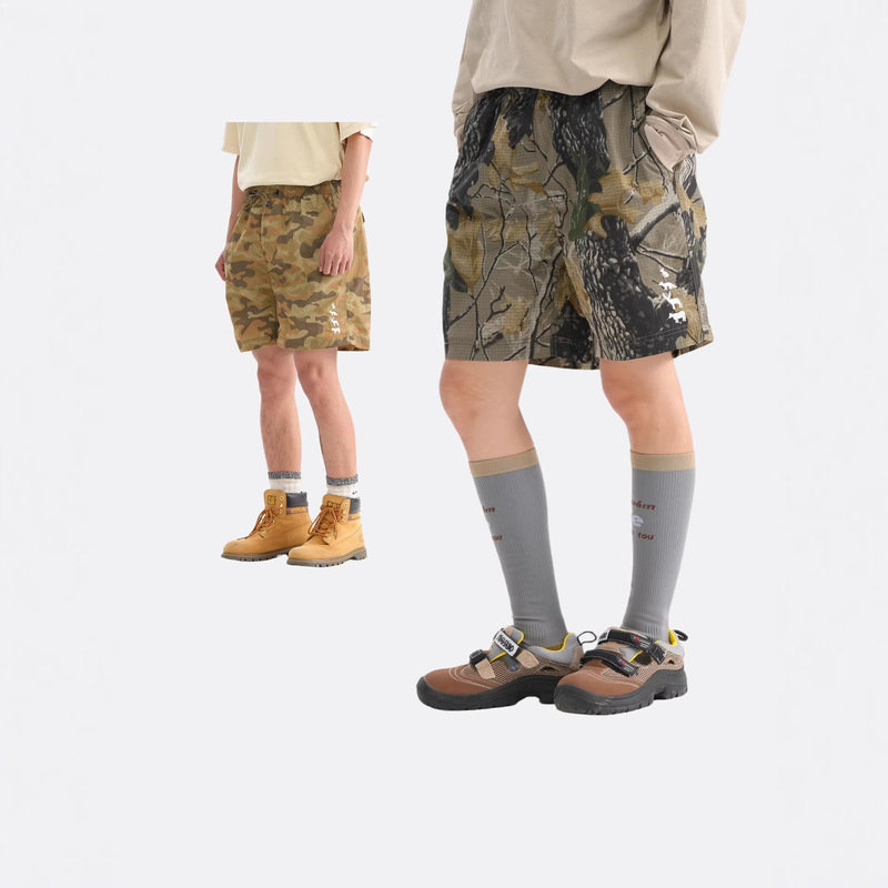 Lightweight Sports Camouflage Quick-Drying Shorts, Summer Outdoor Functional Running Pants, Men's and Women's Simple Casual Five-Point Pants