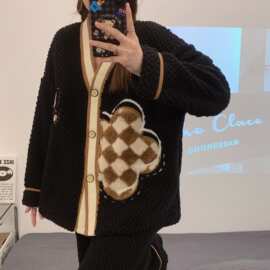 珊瑚绒睡衣女秋冬保暖开衫加厚加绒家居服套装两件套冬季新款2023