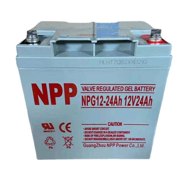 NPP 耐普蓄电池NPG12-24胶体蓄电池12V24AH阀控式免维护UPS电源