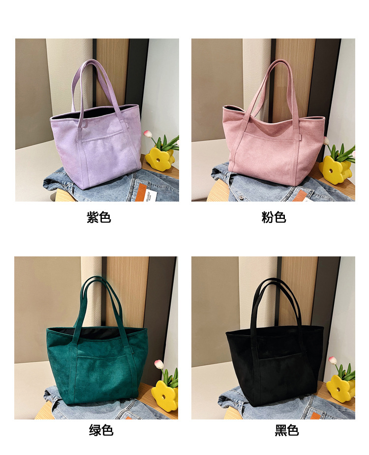 Tote Bag 2024 Autumn and Winter new trendy European and American simple matte solid color single-shoulder bag, handbag, fashionable women's bag Application Scenario