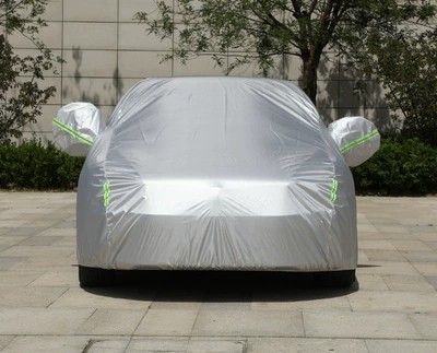 Car clothing — Sun Protection, Full Car Cover - 2s-hatchback-small-size-210d-oxford-cloth-single-layer-silver