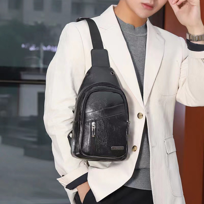 2025 nuevo estilo coreano simple bolso de pecho de hombre de bolso de hombro impermeable de moda casual mochila de viaje universal