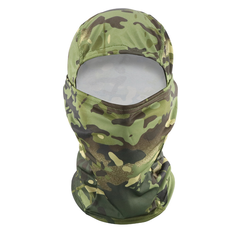 Verano camuflaje de seda de hielo todo en uno capucha de ciclismo al aire libre máscara de pesca protector solar