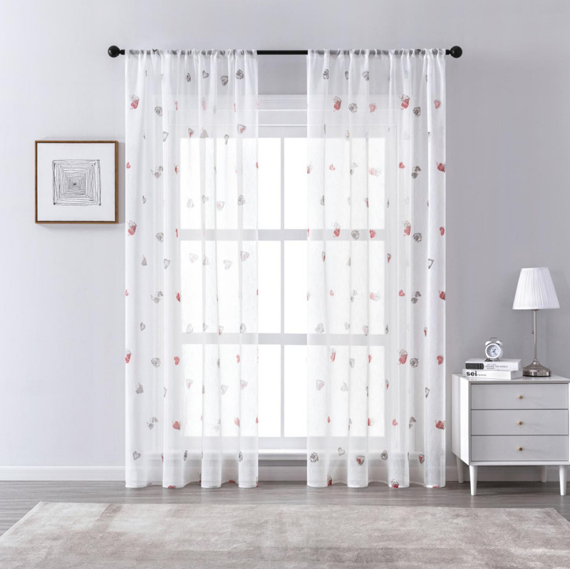 Cross-border exclusive factory direct modern simple printing semi-shading window screen living room curtains window screen finished products Cross-border exclusive factory direct modern simple printing semi-shading window screen living room curtains window screen finished products