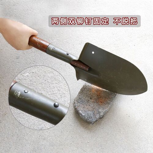 205 engineer shovel old goods 65 type soldier shovel manganese steel outdoor vehicle camping wooden handle old-fashioned small shovel