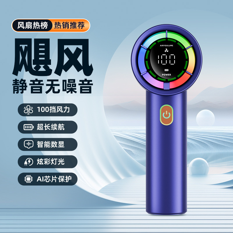 2026 nuevo ventilador portátil de refrigeración de alta velocidad G80, ventilador portátil mini sin escobillas de carga USB transfronteriza