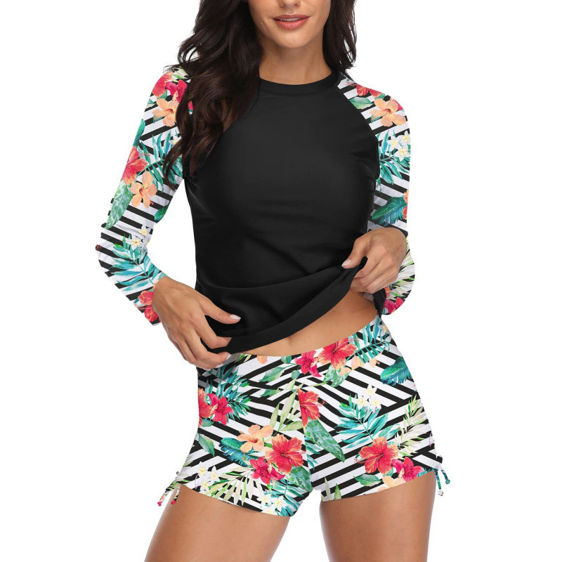 Huludao Swimwear 2025 European and American Foreign Trade Separates Boxer Briefs Swimsuit Boxer Briefs Sun Protection Surf Suit Wetsuit