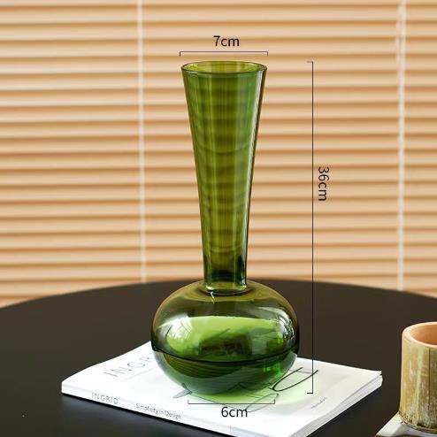 36cm largo cuello primario color verde