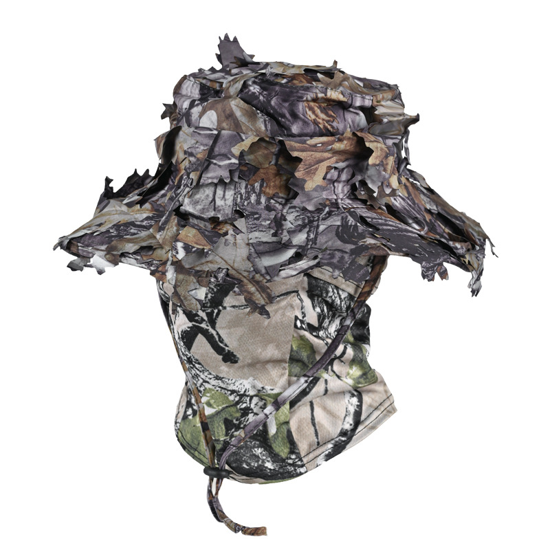 Hoja camuflaje sombrero penny cara completa máscara solar sombrero de montaña sombrero de pesca sombrero de camuflaje de verano sombrero de tropas especiales