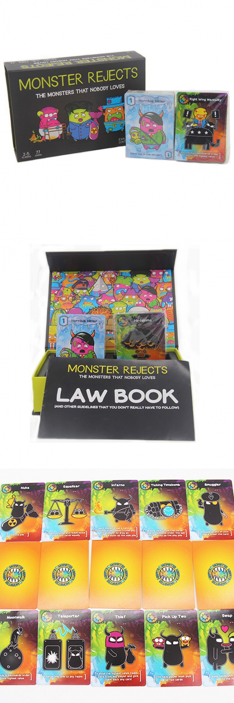 Misfits/Rejects Monster Misfits Board Game Card Tabletop_voghion.com