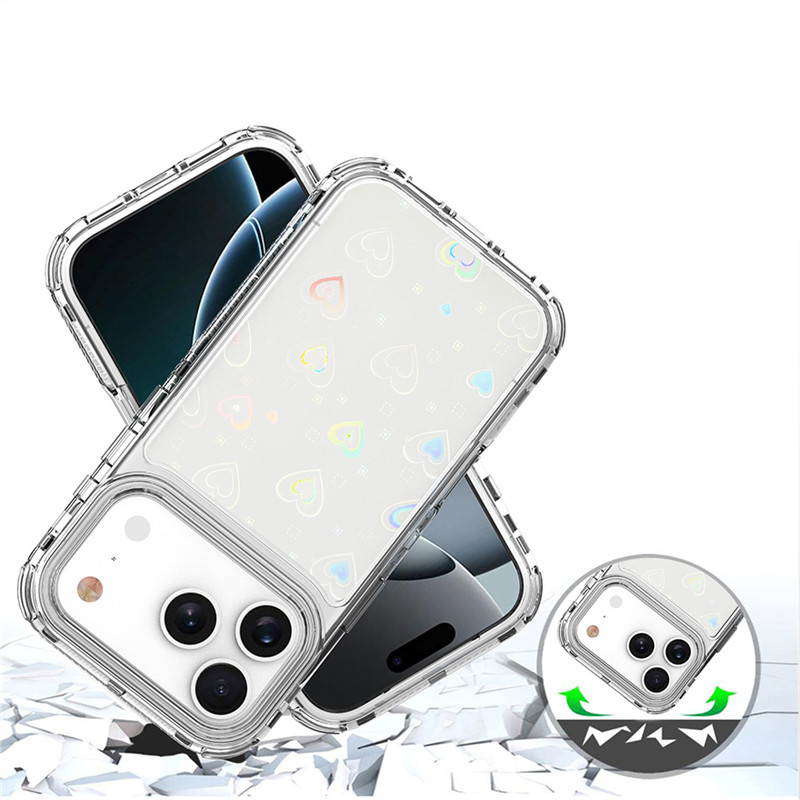 新款使用iPhone17 Pro Max透明手机壳XS Max炫影亚克力四角防摔壳