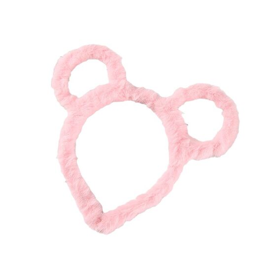 Candy Color Plush Hair Hoop Korean Ears Head Hoop Women's Cute Performance Head Bear Ears Long Hair Mickey