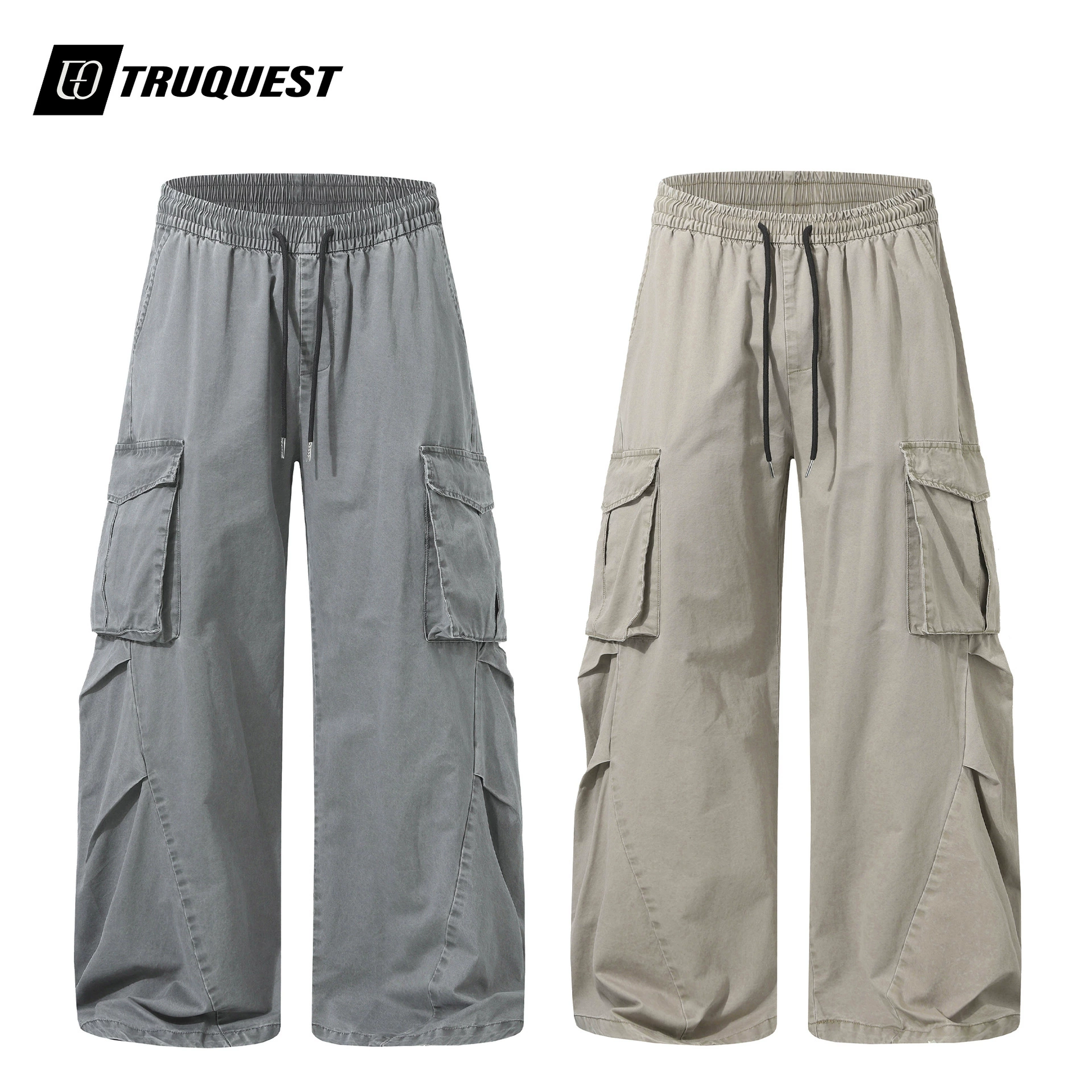 Брюки TRUQUEST для мужчин и женщин, американский стиль, свободный покрой, oversize
