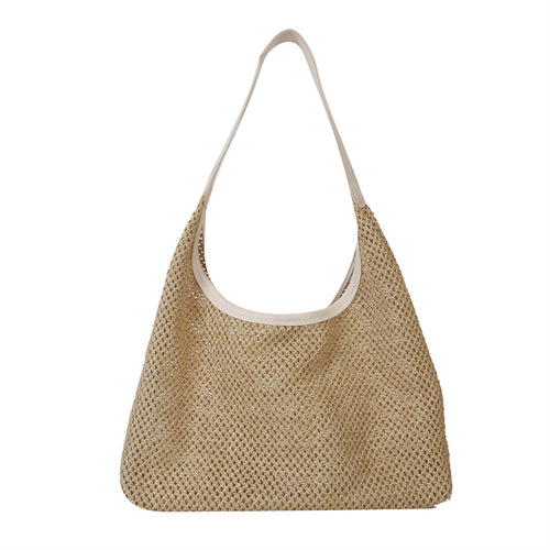 Woven Handbag for Women - Summer  New Trendy Fashion Grass Weave Bag - Casual Large Capacity Shoulder Bag - Stylish Crossbody Bag