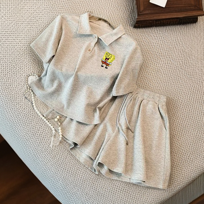 女童夏装套装2025新款洋气小女孩运动衣服儿童夏季百搭短袖两件套