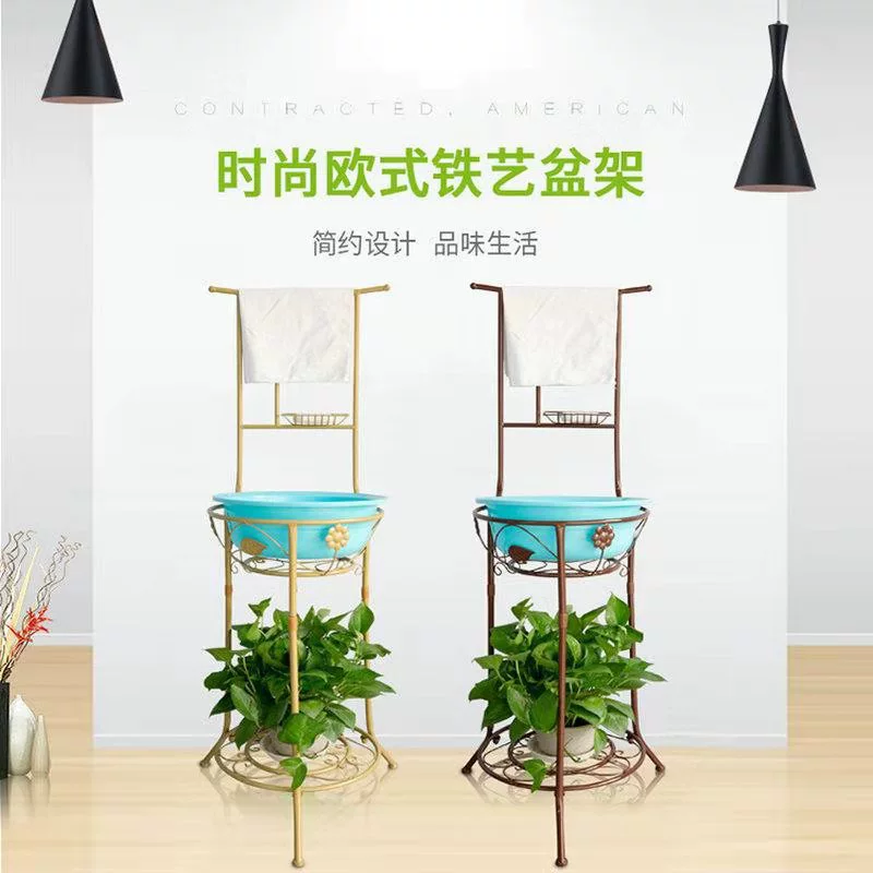 6S европейская стойка для умывальника напольный многофункциональная бытовая ванная угловая стойка для ванной комнаты кованого старомодного умывальника