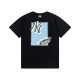 MLB Short Sleeve 25SS Spring and Summer New Retro Back Big Label NYLOGO Print Casual All-match Unisex T-shirt