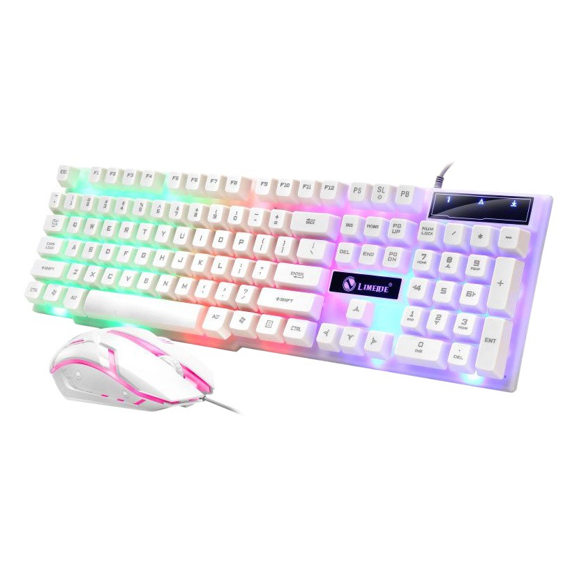 力マグネシウムgtx300有線発光キーマウスセットusbキーボードマウス虹懸濁バックライトマウスキーボード