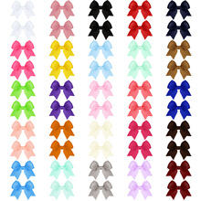 热销跨境外贸手工儿童燕尾飘角罗纹缎带蝴蝶结发夹发饰儿童头饰女