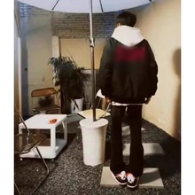 黑色港风宽松棒球服男秋冬美式潮牌痞帅青少年情侣夹棉夹克外套女