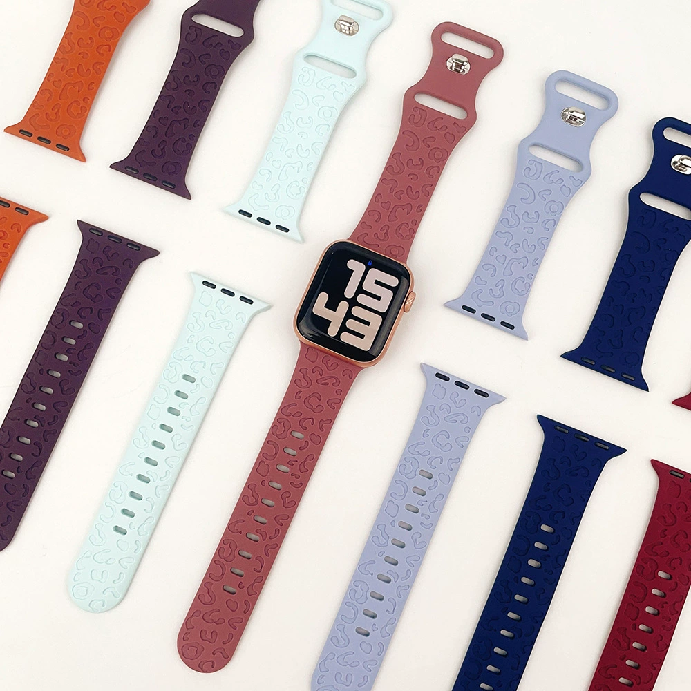 Подходит для Apple Watch Apple IWATCH1-8 Поколение/Ultra Леопард Восемь Символов Заглавные Искусственный Силиконовая Подставка