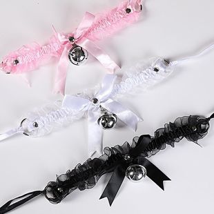Adjustable Soft Girl Bell Choker Butterfly Neck Ring Japanese Style Cute Soft Adorable Collarbone Chain Cat Necklace for Women with Tassels