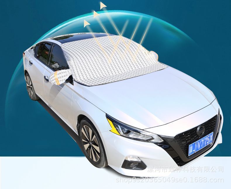 Car Snow Shield Snow Cover Front Glass Frost Anti-freeze Car Clothes Half Cover