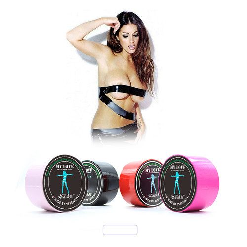Sex products black electrostatic tape long-term male equipment bondage tape sticky fun adult