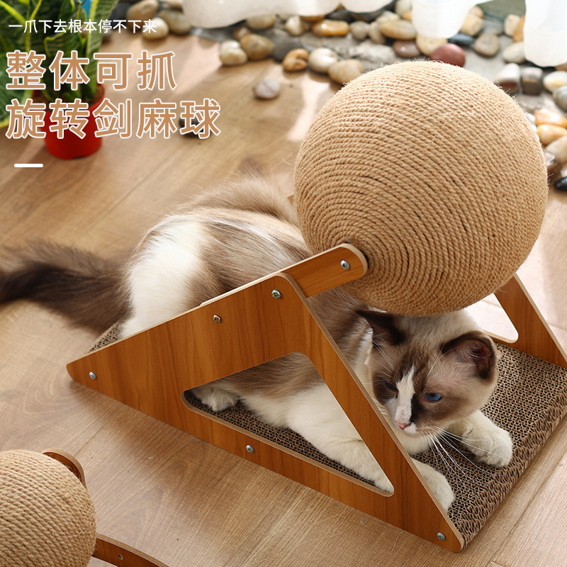 Rueda de la fortuna tabla de agarre para gatos bola de agarre para gatos vertical resistente al desgaste y sin caspa Dispositivo de pulido de garras grande para aliviar el aburrimiento de los juguetes para gatos