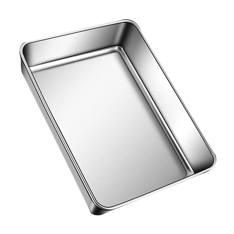 Caja de almacenamiento de acero inoxidable con cubierta Plato cuadrado Grado alimenticio Caja de almacenamiento de refrigerador Caja de picnic Caja de dumplings Caja cuadrada Plato rectangular
