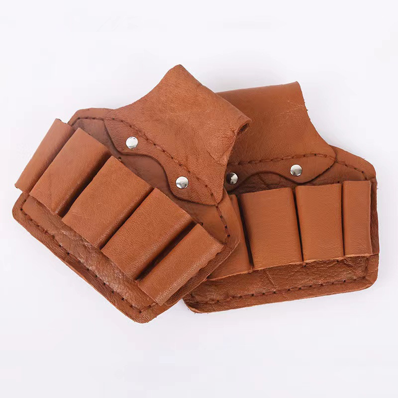 Primera capa de cuero de vaca alicates conjunto de cinco-conjunto de electricista anidado trabajo estuche de cuero kit sitio de construcción de protección laboral bolsa de cintura de electricista