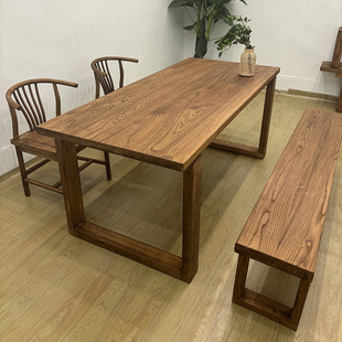 Old Elm Large Board Table Home Dining Table Mobien Workbench Bar Desk Solid Wood Computer Desk Office Desk Table