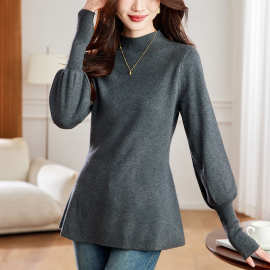 裙摆上衣女修身显瘦打底衫2025新款今年流行毛衣洋气冬季针织衫