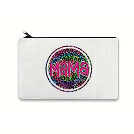 跨境款帆布袋批发,妈妈彩色豹纹化妆袋,旅行轻量级化装包,零钱包