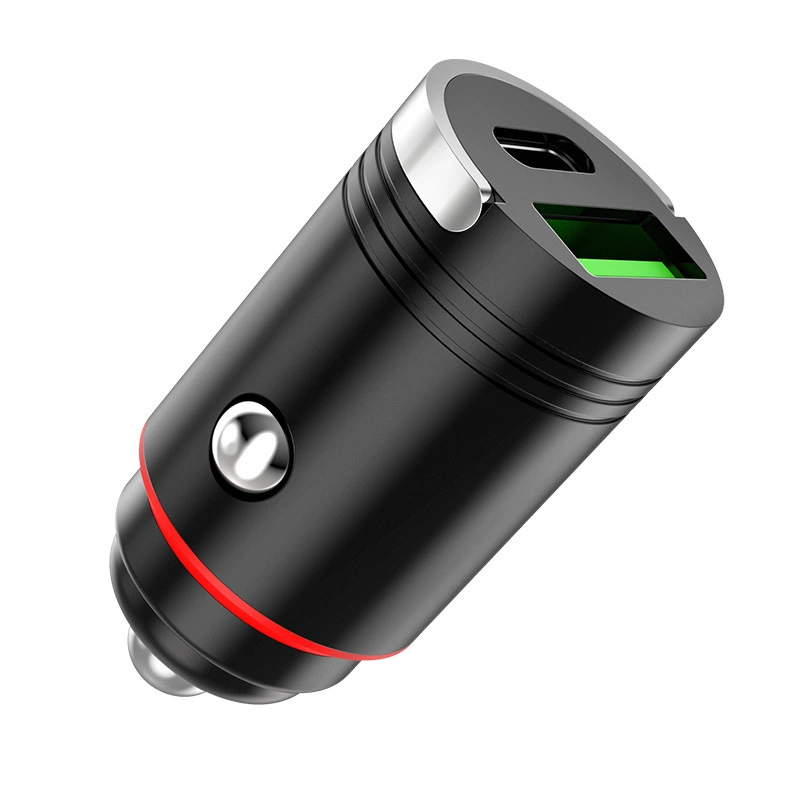 Новый цинковый сплав лента кольцо супер быстрая зарядка мини-кольцо USB+Type-C 100W многофункциональная автомобильная зарядная станция