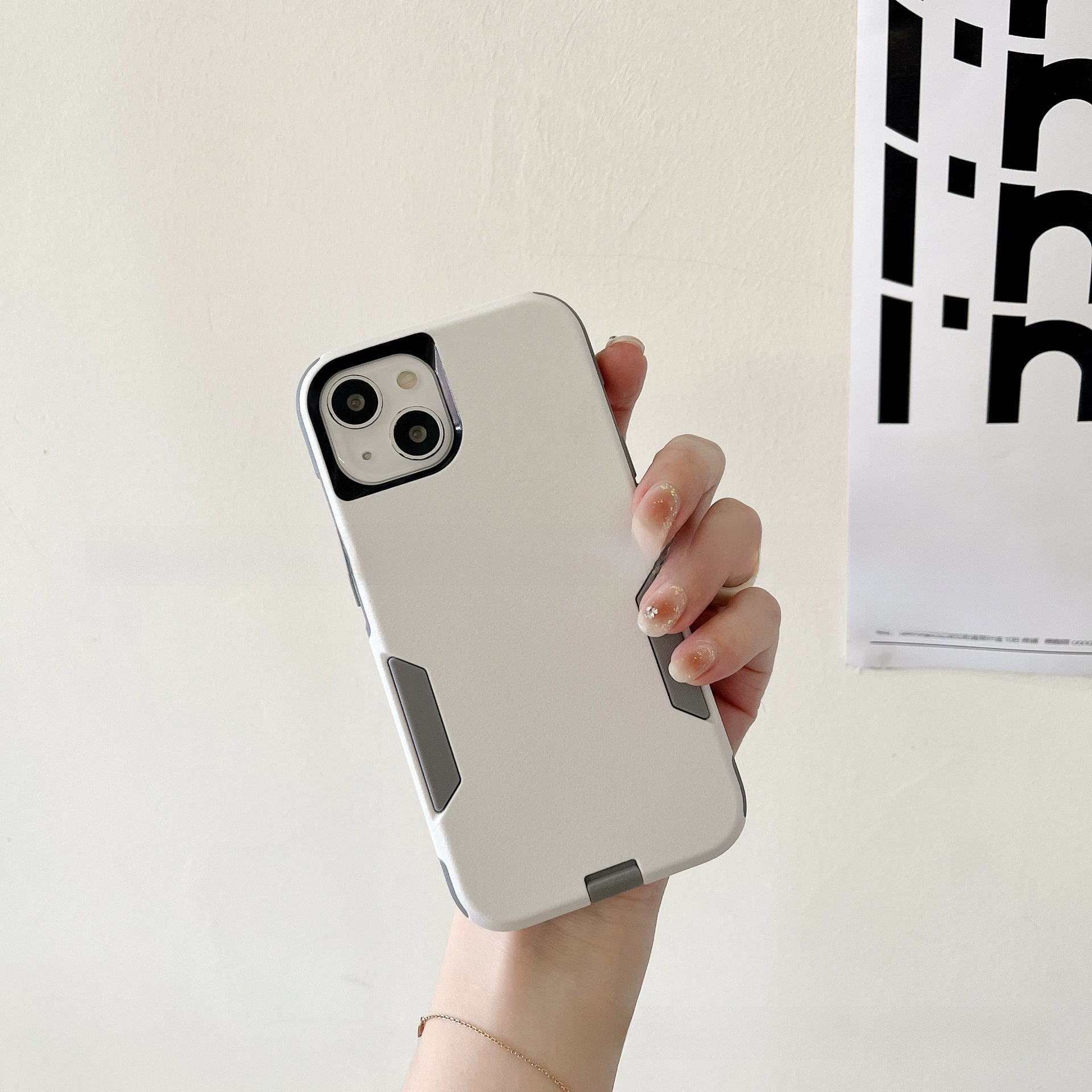 Совместимый iPhone 14, двухцветный разделяемый защитный чехол
