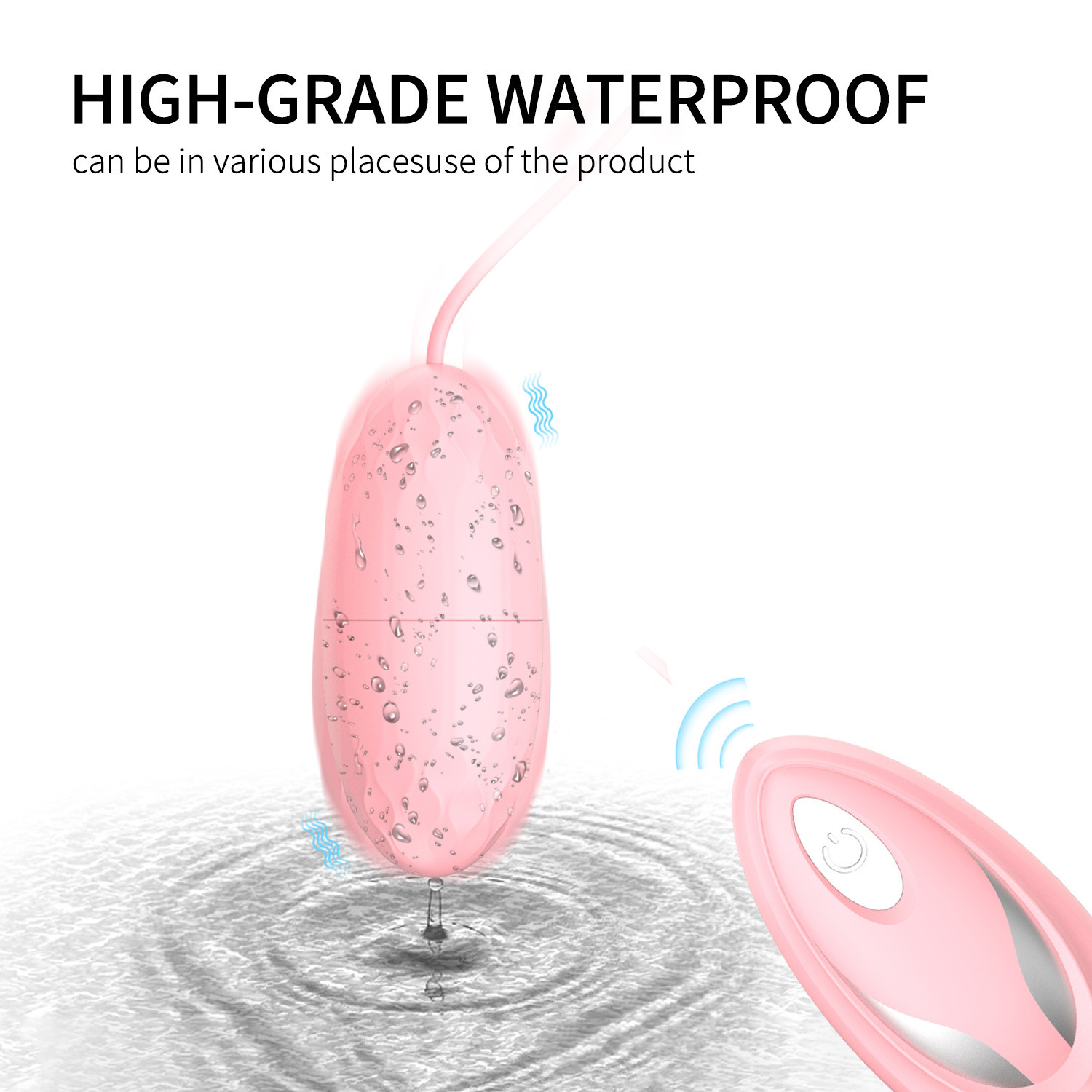 Mouse Remote Control Vibrating Egg – Pink ABS Wearable Bullet with Wireless Remote — detail image 4