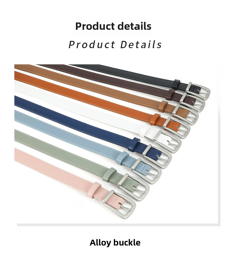 2024 Spring New Classic Plain Pin Buckle Belt Women's High-end Dress All-match Decorative PU Belt_viptrois.com
