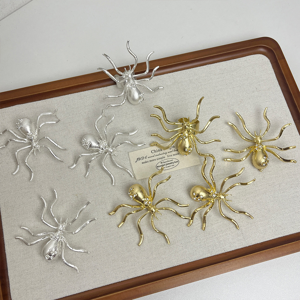 20g Weight Jewelry Set Classification 1 Set Quantity Holiday, Banquet Occasion Alloy Material Spider Pattern Women's Gender Sphere, Plating Design Casual, Elegant, Lady Style Casual Elegant Lady Spider Alloy Sphere Plating Women's Jewelry Set 7