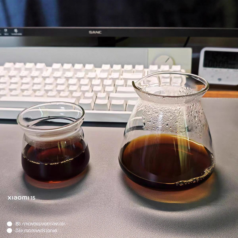 Xueang Hand-Brewed Coffee Pot Sensory Cup Sharing Pot Aroma Cup Tasting Cup Sharing Cup Heat-Resistant Glass Coffee Cup
