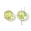 Transparent green round beads
