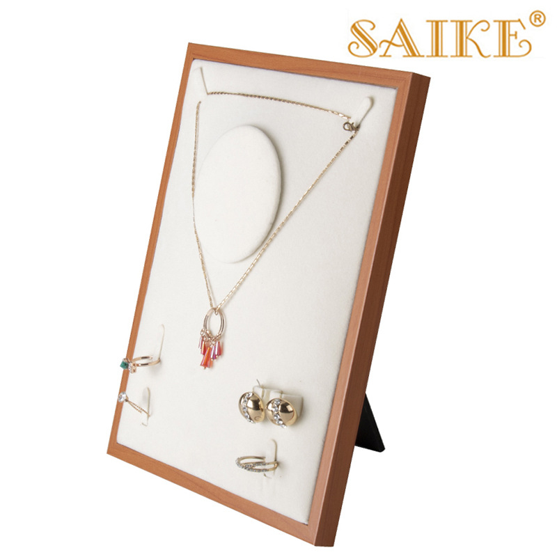 现货批发木质项链戒指耳环手链套装展示架珠宝首饰饰品挂件展示架