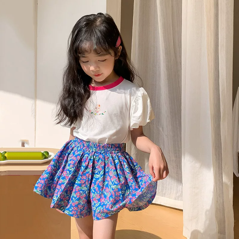 Brand skirt, trousers, shorts, Korean style, flowered, floral print, boho style